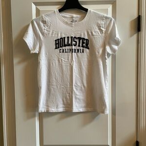Hollister Kids White Tee with Black Logo